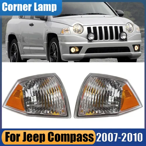 Imagen 1 del producto 68000682 AB 68000683 Luz de esquina AB para Jeep Compass 2007 2008 2009 2010, lámpara de esquina, lámpara de señal frontal, marcador lateral, luz de estacionamiento