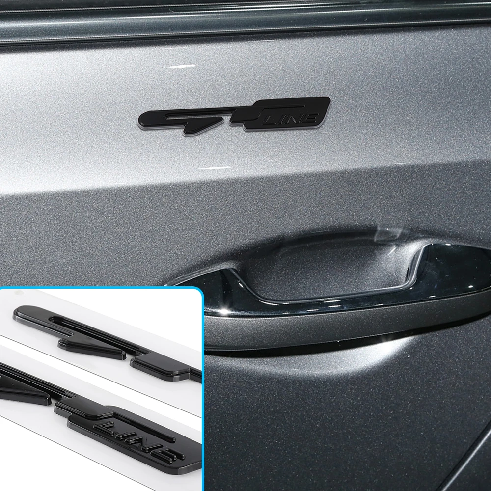 GT GTline Letter Logo Car 3D Rear Marked Side Marking Decorative Sticker Badge For Kia KN Pegas Sorento Soul Cerato Niro Optima