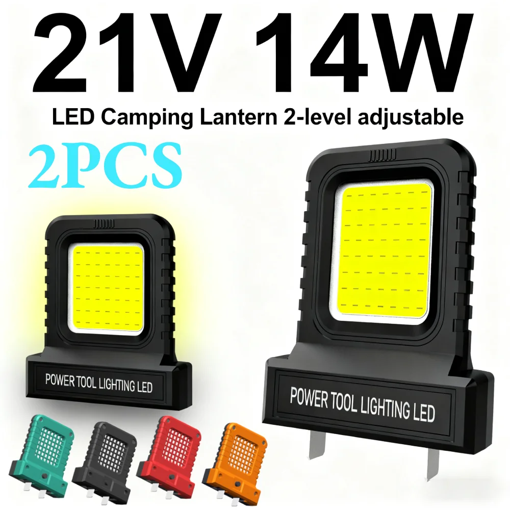

2pcs 14W Super Bright Pocket Work Light 2 Lighting Modes LED Spotlight Portable ABS Tool for Garage Car Repair Camping Fishing