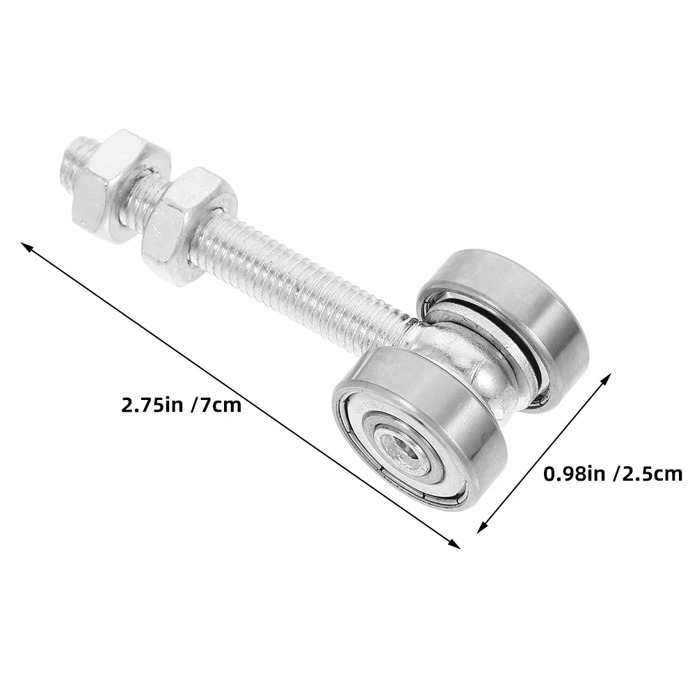 2 個スライドドアプーリーホイールデュアルベアリング外径 24 ミリメートルヘビーデューティローラーワードローブクローゼットガレージドアトロリー用