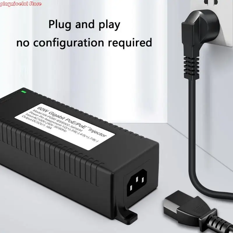 

Plugs And Play Ethernet Power Supply POE Injector For IP Cameras Wireless Access Points Durable ABS Construction