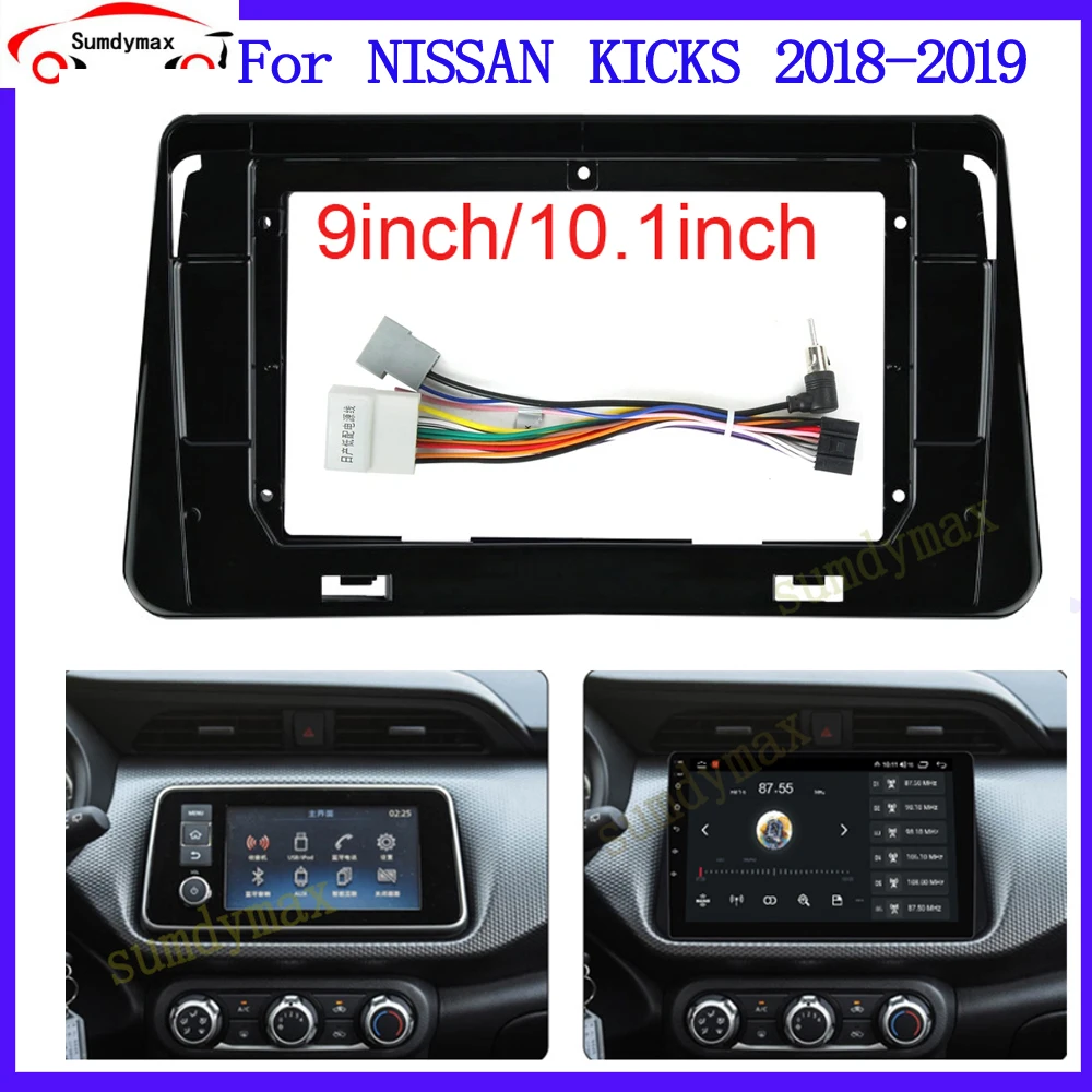 

9-дюймовая 10,1 дюймовая 2din Автомобильная Панель android для NISSAN KICKS 2018-2019, Fascia аудио фитинг, адаптер In-dash Panel, автомобильные комплекты Dvd рамок