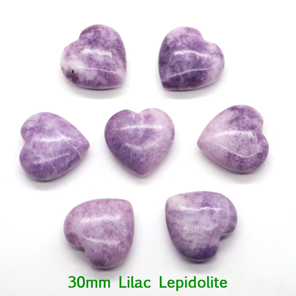 30mm Natural Stones and Crystals Heart Shaped Rose Quartz 7 Chakras Energy Healing Reiki Carved Love Gemstone Room Home Decor