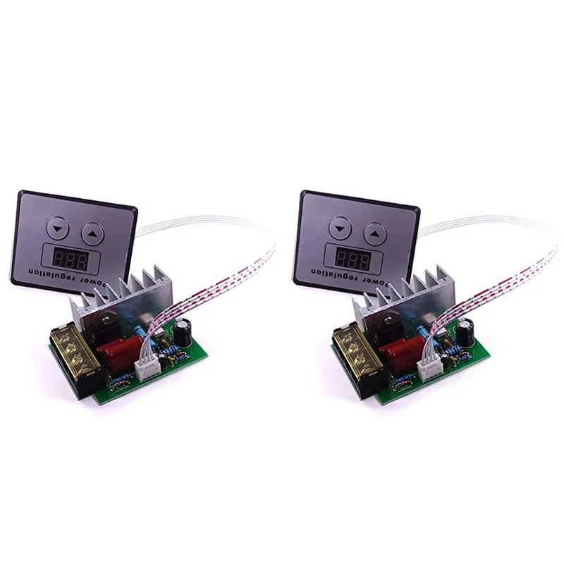 

B50B-2X 4000W 220V AC SCR Voltage Regulator Dimmer Electric Motor Speed Temperature Controller + Digital Meters