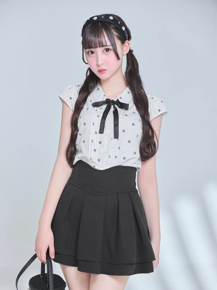 

Slimming Bla High Waist ort Skirt with Bow Tie Innerwear Briefs Enhance Leg Length Curvy Waist Design Women's Faion