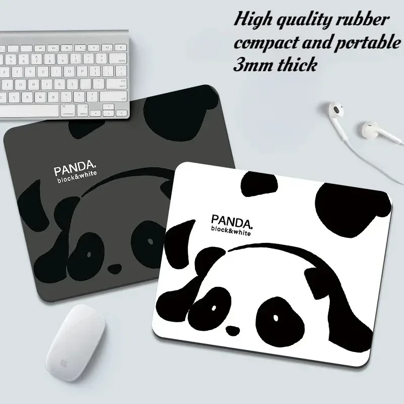 Mouse Pad Small Black and White Panda Office Cushion Laptop Wrist Pad Cute Home Non-slip and Dirt Resistant