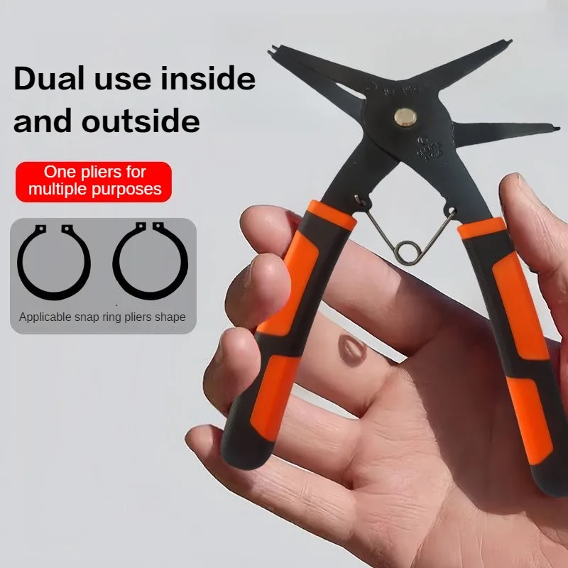 Multi functional piston ring pliers for both internal and external use, removing spring expanding snap ring pliers