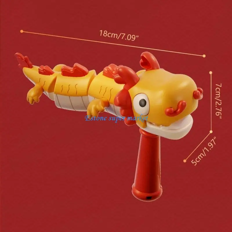 090B Đồ chơi rồng xoay vận hành bằng tay đầy màu sắc Kích thích các giác quan của bạn