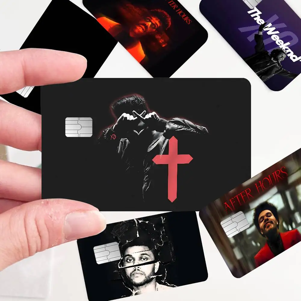 Rapper The Weeknd XO Anime Cartoon Bear Skin Sticker Film Tape Case For Big Credit Debit Card Front Side