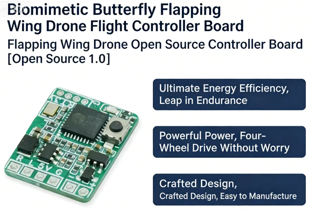 

YDI-D51 Bionic Butterfly Flapping Wing Flight Control Main Board - ESP8285 Core for RC Ornithopter