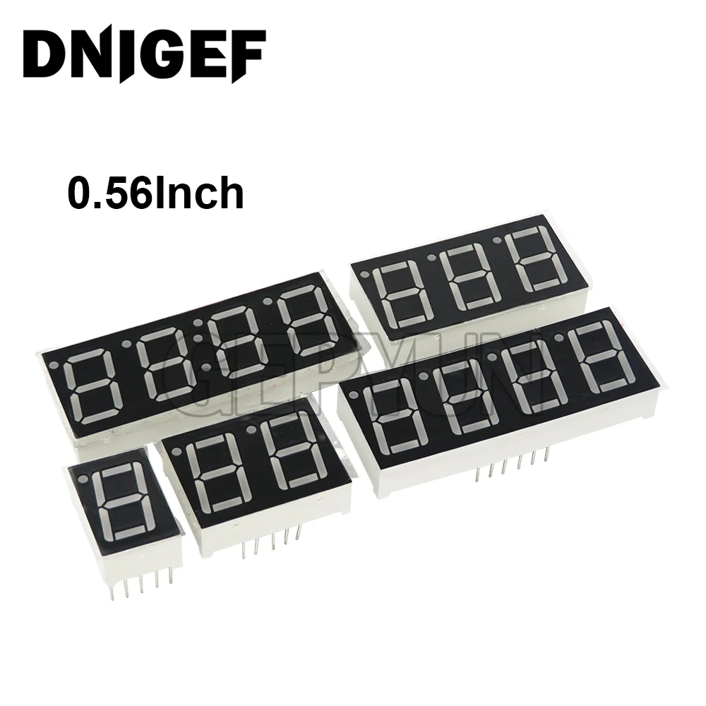 شاشة أنبوبية رقمية LED 0.28/0.36/0.4/0.56/0.8 بوصة 1/2/3/4-Bit 7 قطعة الكاثود المشترك (AS)/الأنود(BS)