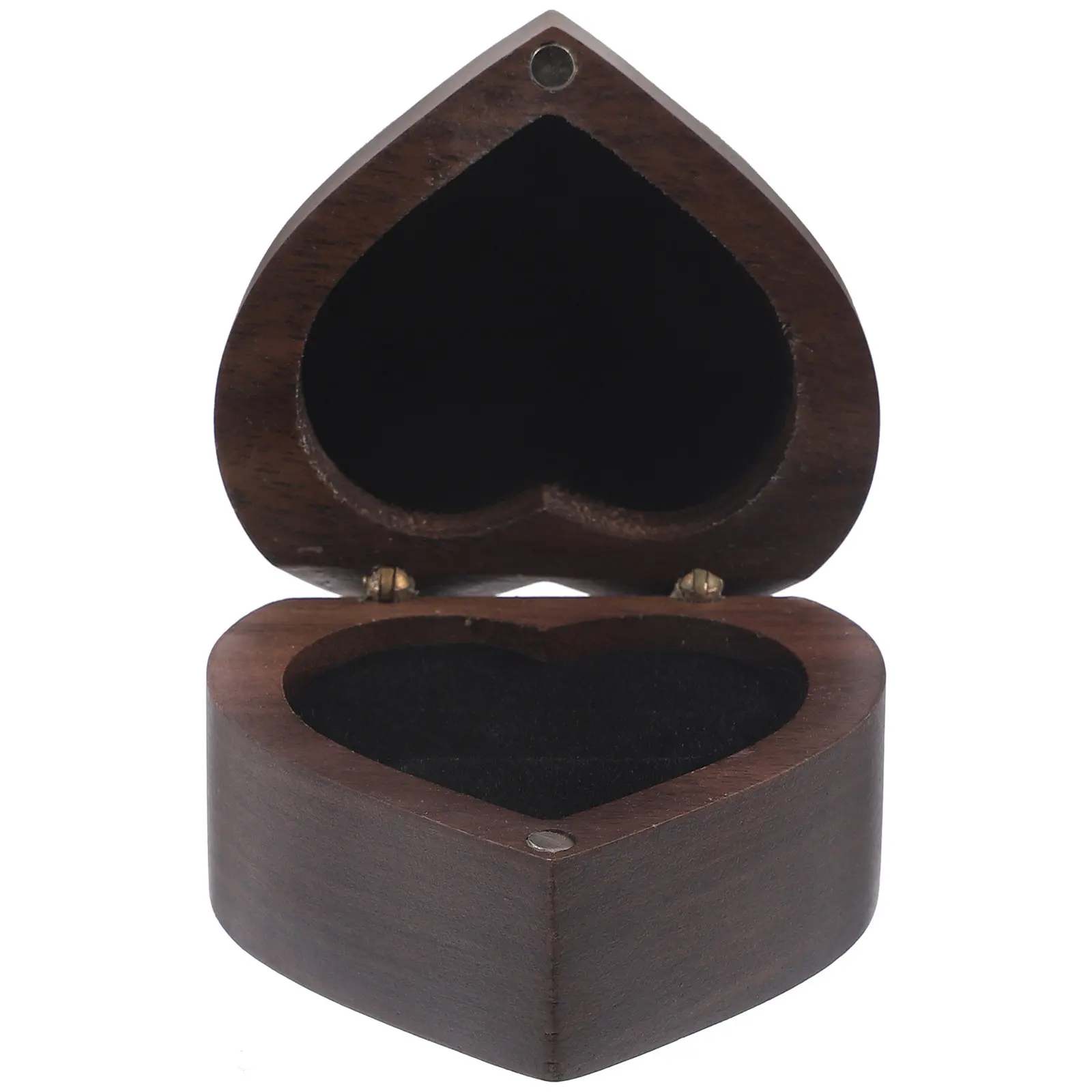 

Heart Shaped Rings Case Wooden Ring Box for Proposal Wedding Ceremony Romantic Jewelry Organizer Chic and Functional