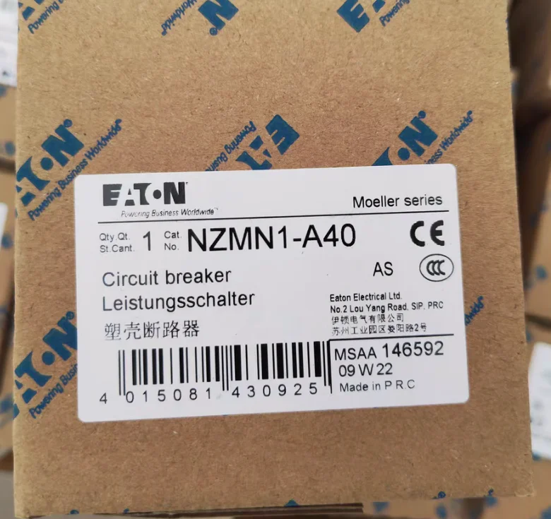 New NZMN1-A40 high break thermal magnetic trip plastic-case circuit breaker EATON