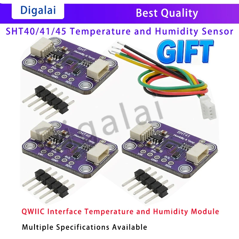 SHT40 SHT41 SHT45 Temperature and Humidity Sensor For QWIIC Interface Temperature Humidity Module