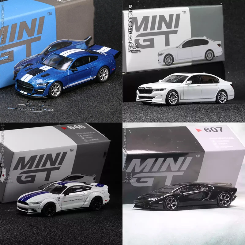 MINIGT 1:64 Shelby GT500 Guard S2000 Convertible Mustang GT Pickup Truck Civic Series Alloy Die Casting Model Collect Ornaments