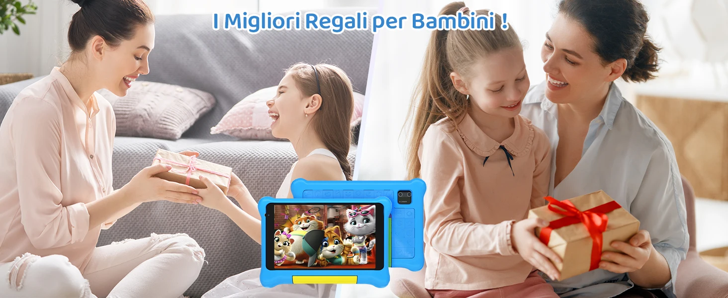 Kids Tablet,7 Inch Android 13 for Kids,5GB RAM 32GB ROM 128GB Expandable,WiFi Bluetooth Type-C,Parental Control,Shockproof Case