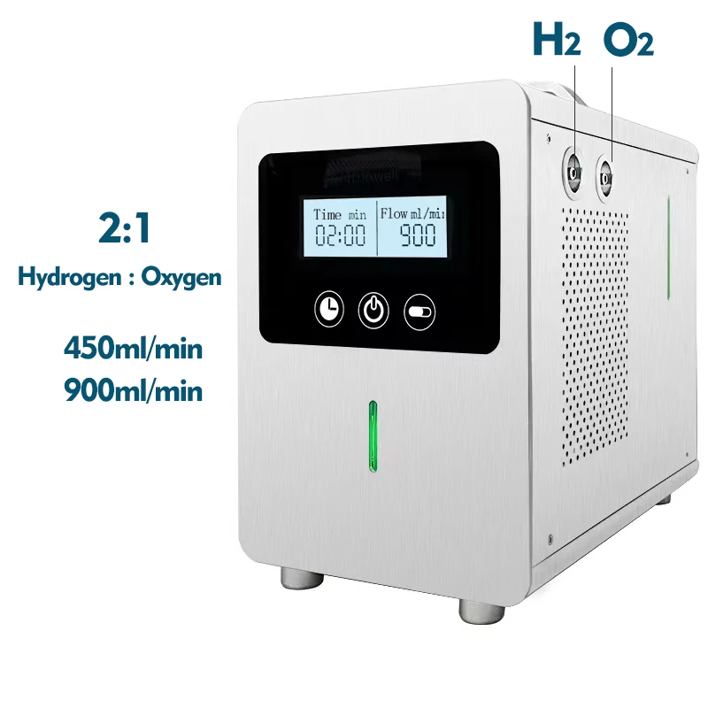 Q2S-450/900 99.99% Zuiverheid H2 Waterstof Inhalator Generator Spe/Pem Waterstof Inademing Machine