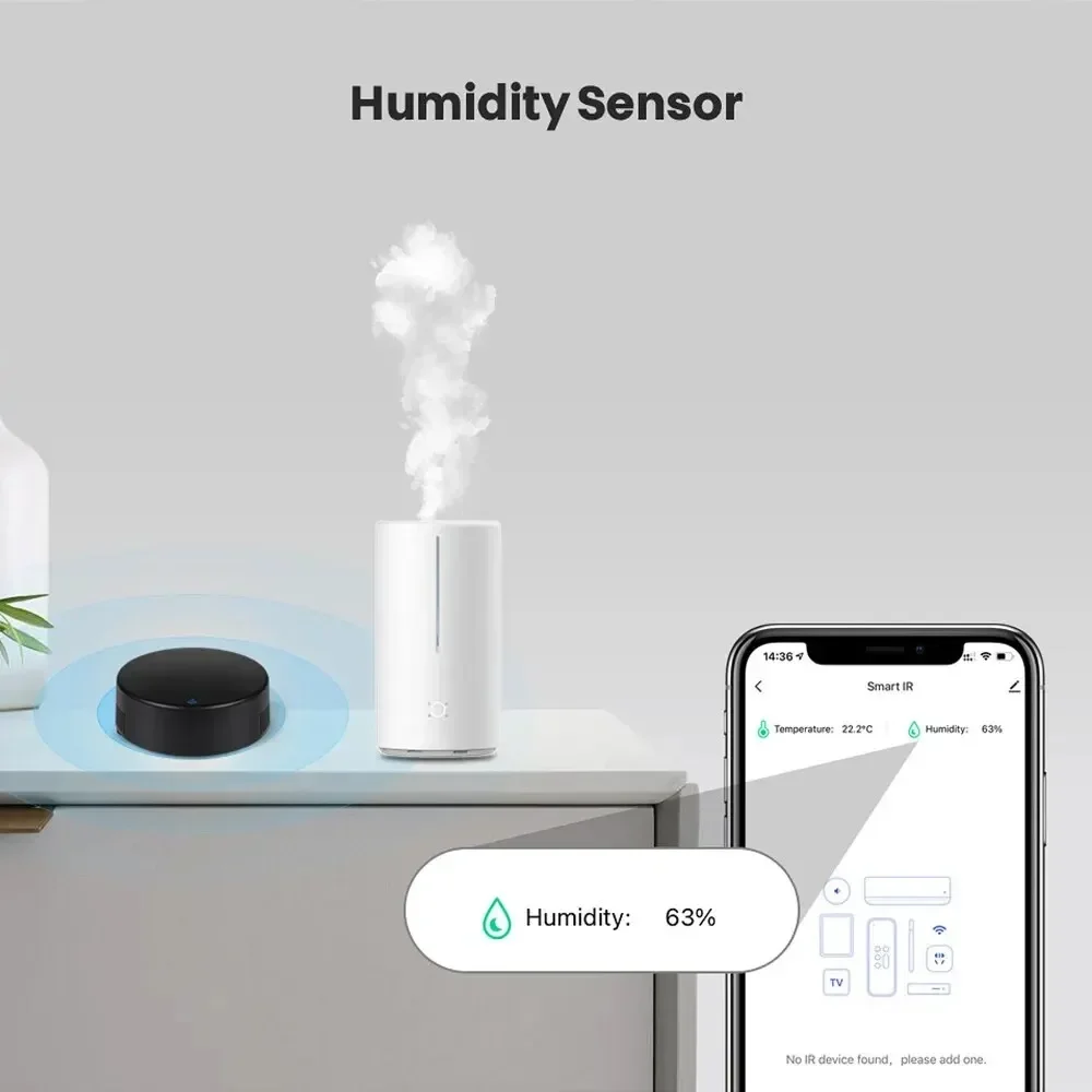 NEW Tuya Smart WiFi IR Remote Control Temperature Humidity Sensor for Air Conditioner TV AC Works with Alexa,Google Home Yandex