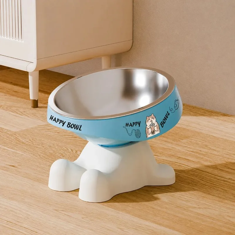 Niedlicher erhöhter Futternapf für Haustiere, erhöhter Nackenschutz, rutschfester Haustiernapf, geeignet für mittelgroße und kleine Hunde und Katzen zum Trinken. – Detail 12
