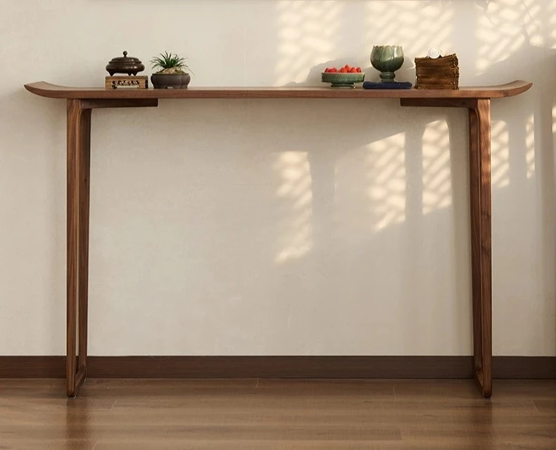 

North American black walnut table case New Chinese porch storage table Solid wood table