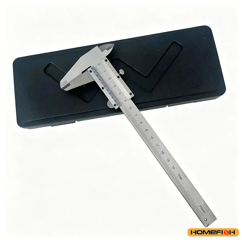 0‑150mm Stainless Steel Vernier Caliper 0.02mm Precision Manual Slide Caliper Gauge Measuring Tool With Storage Box For Mechanic