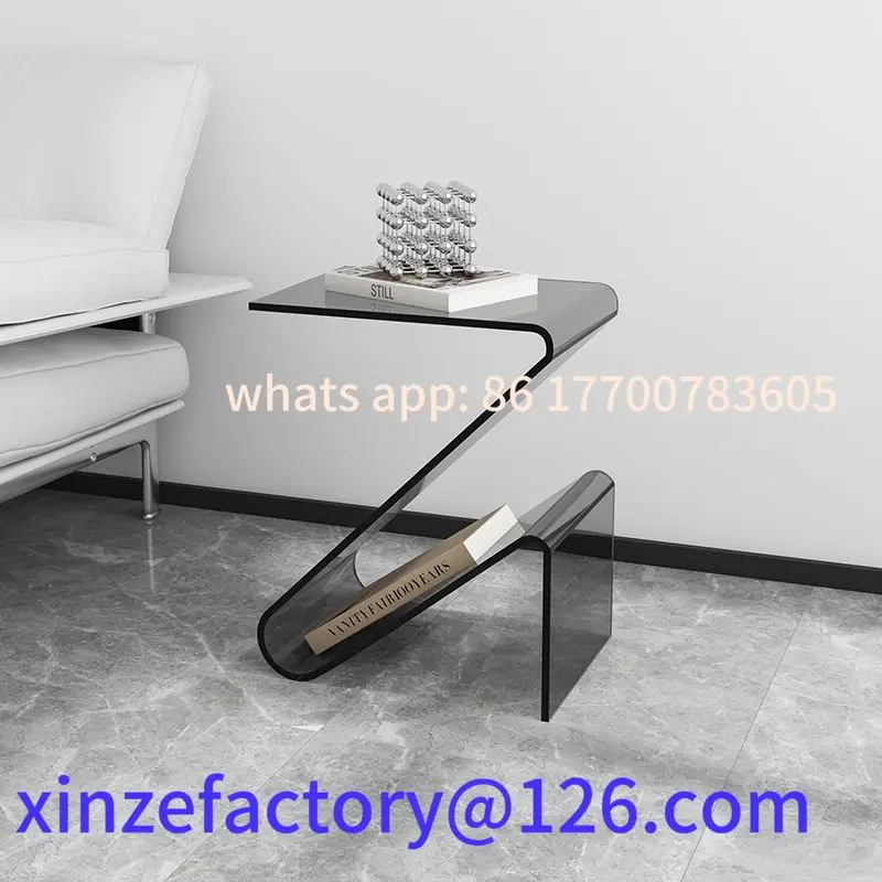 

Customizable Designer Acrylic Edge Table: Eye-Catching Irregular Shape, Transparent & Modern Minimalist Sofa