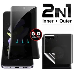 Soft Inner External Privacy Hydrogel Film For MOTOROLA Moto Razr 40 50 60 Ultra Plus 2025 2024 2023 Anti-Spy Screen Protector