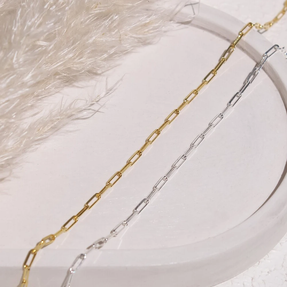 EManco 10PCS Gold Color Fine Chain Necklace for Women Stainless Steel Link Chain Minimalist Jewelry Gifts Wholesale