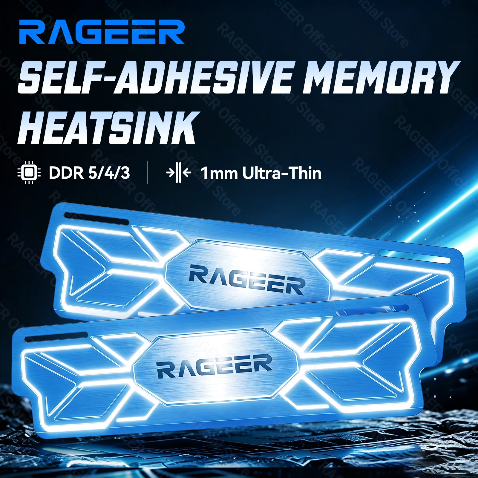 disipador de calor autoadhesivo para memoria ram rageer para memoria ram de pc ddr2ddr3ddr4ddr5 de una y dos caras