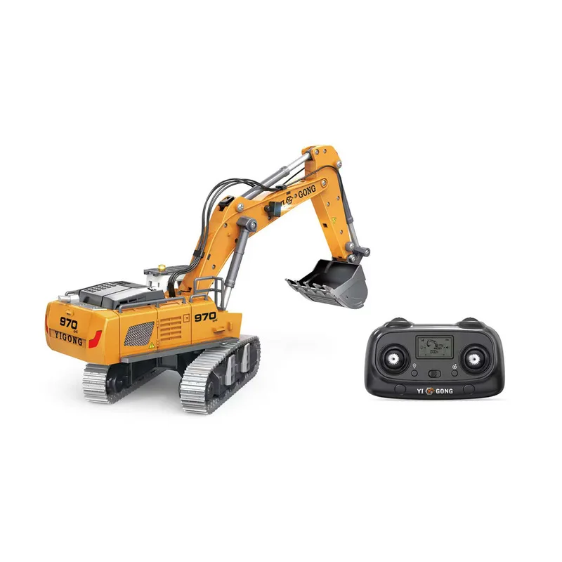 New Optimization Screw Drive Loader Remote Control Excavator 1/50 Alloy Engineering Vehicle Model Rc Construction Toy For Adults