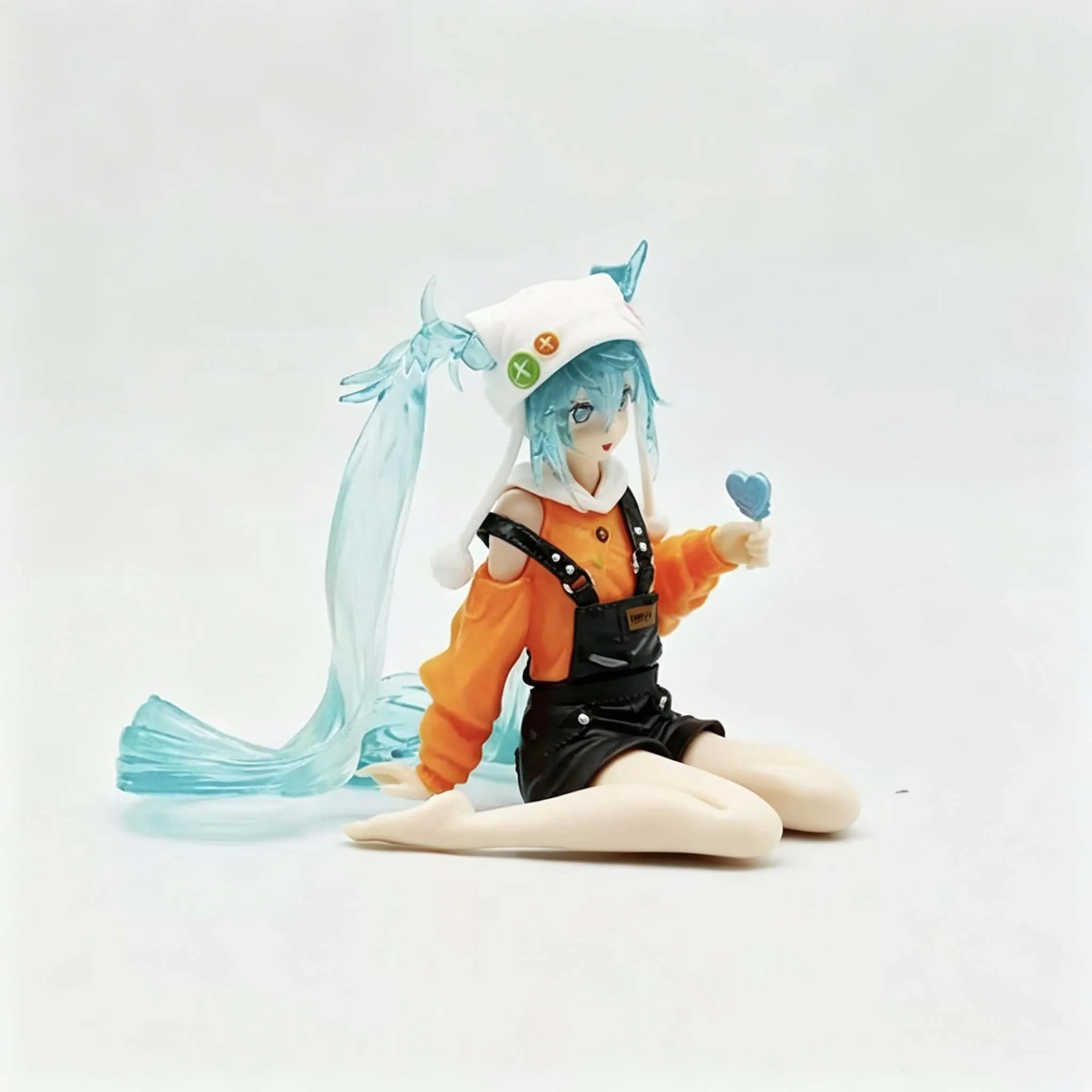 New Fashion Hatsune Miku Anime Figure Rabbit Ear Pajamas Lollipop Hatsune Miku Action Figures Kawaii Girl Collection Model Toys view 3