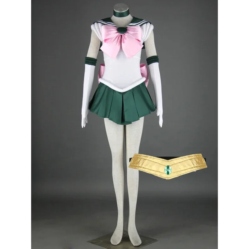 CyAthemis Anime Sailor Makoto Kino Sailor Jupiter Cosplay Costume Custom Made Dress Gloves Bows Hair Rope Headband For Adult view 5