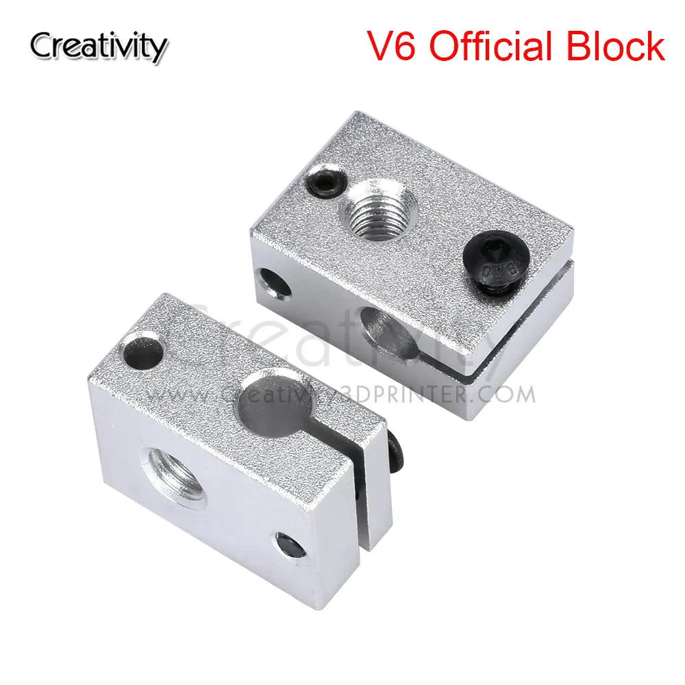 Pièces d'imprimante 3D E3D V6, bloc chauffant officiel en aluminium, extrudeuse j-head Hotend Bowden V6, thermistance chauffante en Silicone