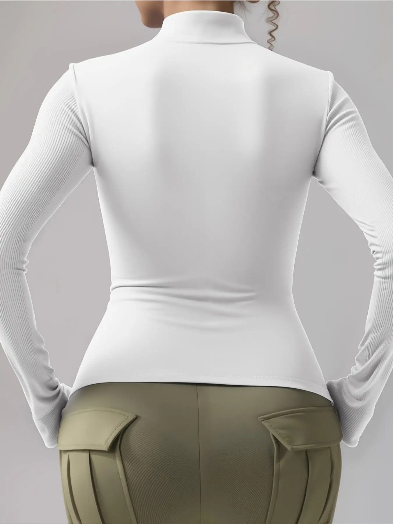 Women's Solid Zip Up Sports Jacket, Sporty Long Sleeve Stand Collar Outerwear for Gym Workout Running, Ladies Sportswear for All
