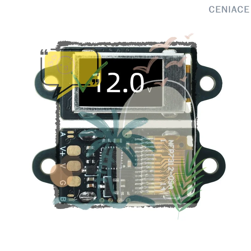 DC 0-30V 12bit Ultra-Thin Mini Digital: Voltmeter 0.5-inch OLED Display Voltage Meter Shell