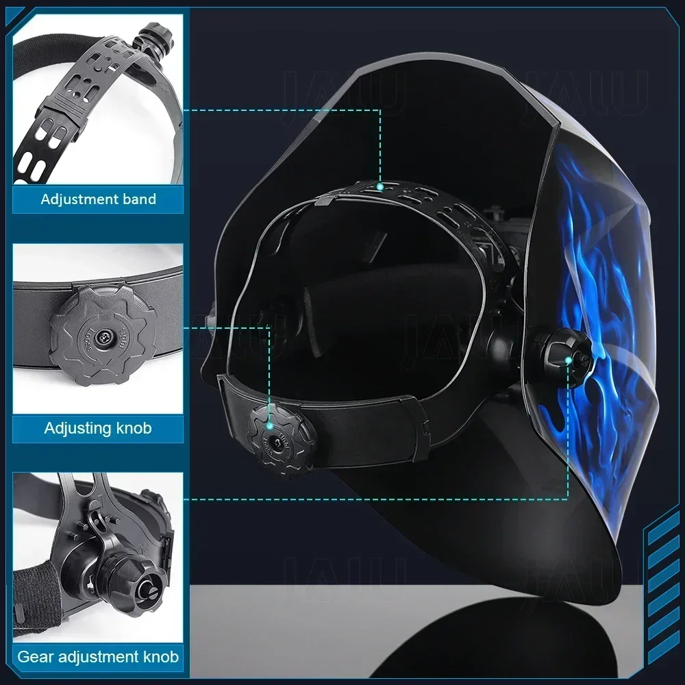 Welder Protect Mask DIN4/9-13 1/25000s Mma Helmet Welding Mask Mascara Soldar Battery Grinding Welding Helmet Auto Darkening