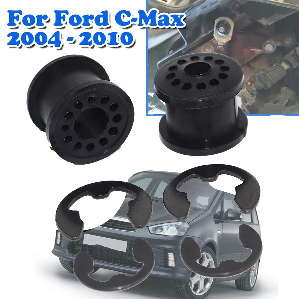 

6pcs For Ford C-Max Shifter Cable Bushing MT Gear Selector Shift Linkage Lever Repair Kit Accessories 2004 2005 2006 2007-2010