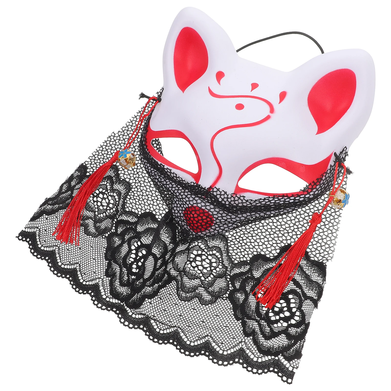 

Half Face Fox Mask Masquerade Cosplay Costume Accessory Masks Unique Decorative Animal Props Party Supplies Lace Veil Design