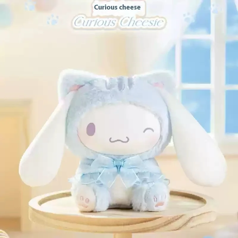 

Подлинные персонажи Sanrio Play With Kittens Series Mystery Box Kuromi Melody, милая виниловая плюшевая слепая коробка, кулон, кукла, подарки
