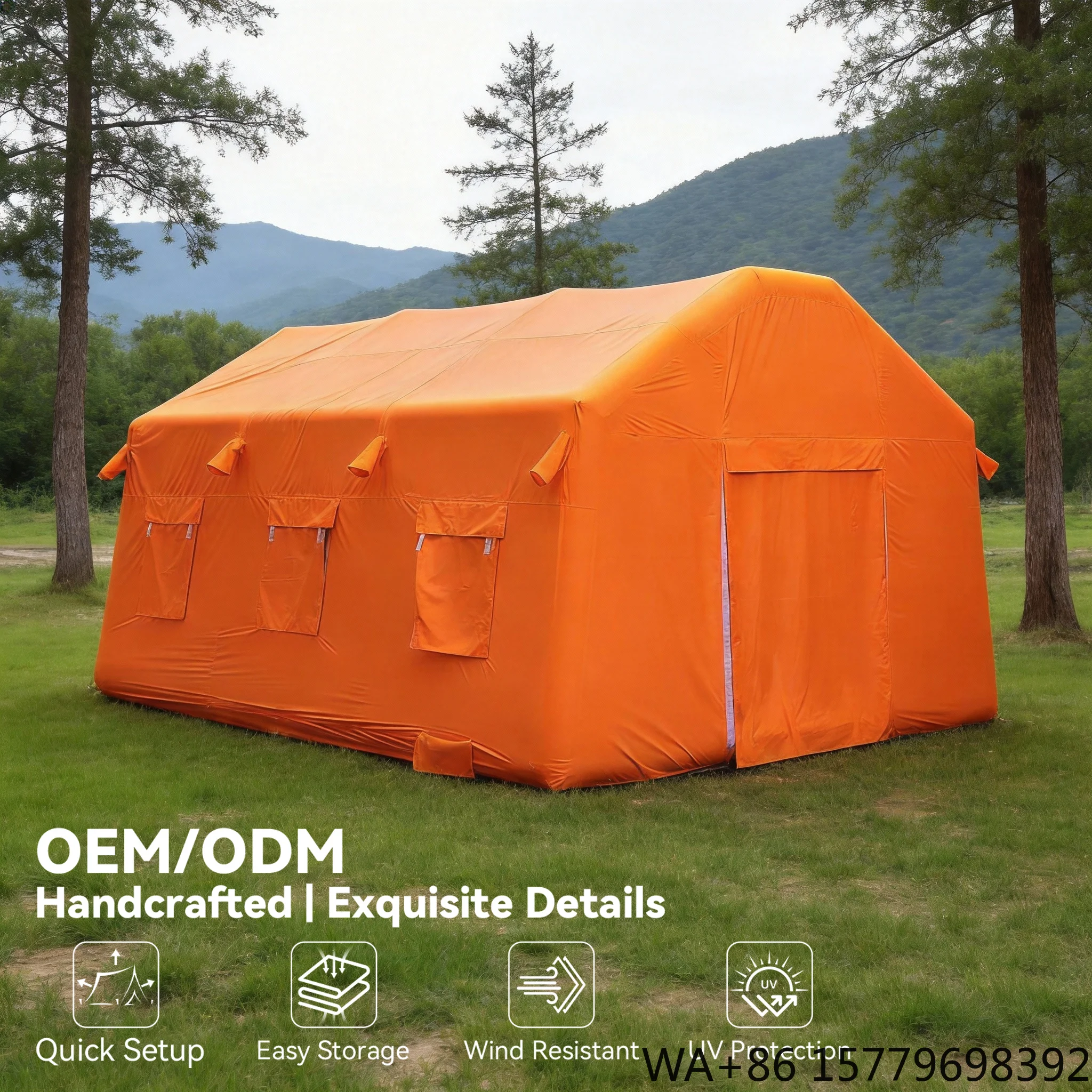 Wholesale Professional Large-scale Inflatable Disaster Relief Tent Oxford Cloth Four-season Waterproof Quick Automatic Opening