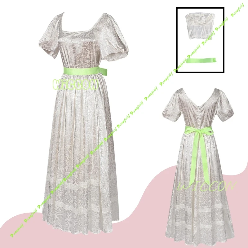 

Vintage Regency Romance Style Costume Cosplay Wedding Party Gown Victorian Medieval High Waist Jane Austen Dress