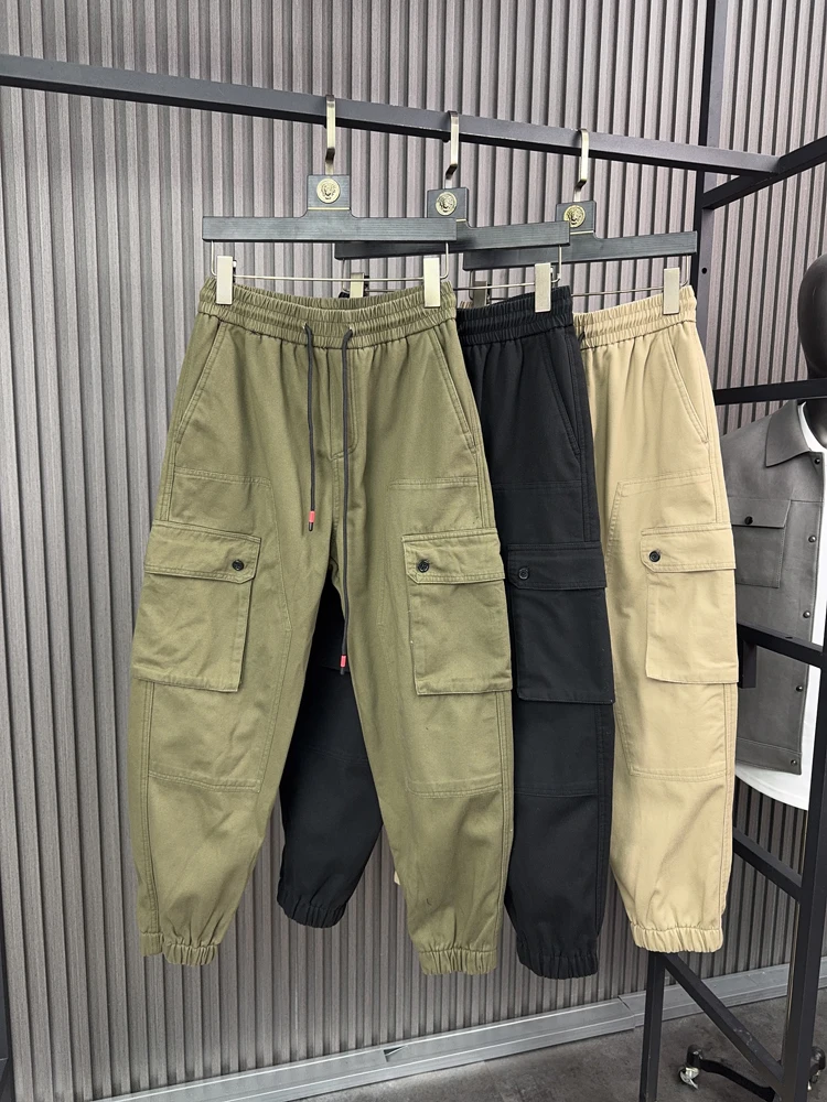 

Men's Comfortable Thiened Fce Lined Autumn Winter Cotton Work Trousers Slim Fit Warm Cuffed Pants Faion Urban Sle