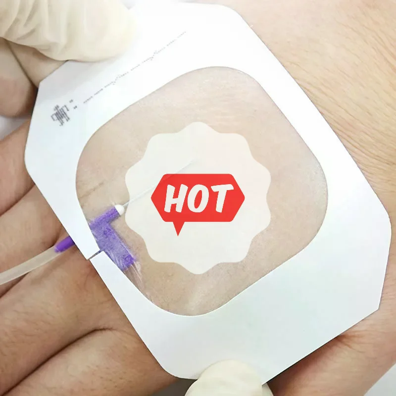 1/5 szt. Medyczny wodoodporny opatrunek na rany, folia PU, oddychający, sterylny, naklejka do mocowania igły do infuzji i cewnika.