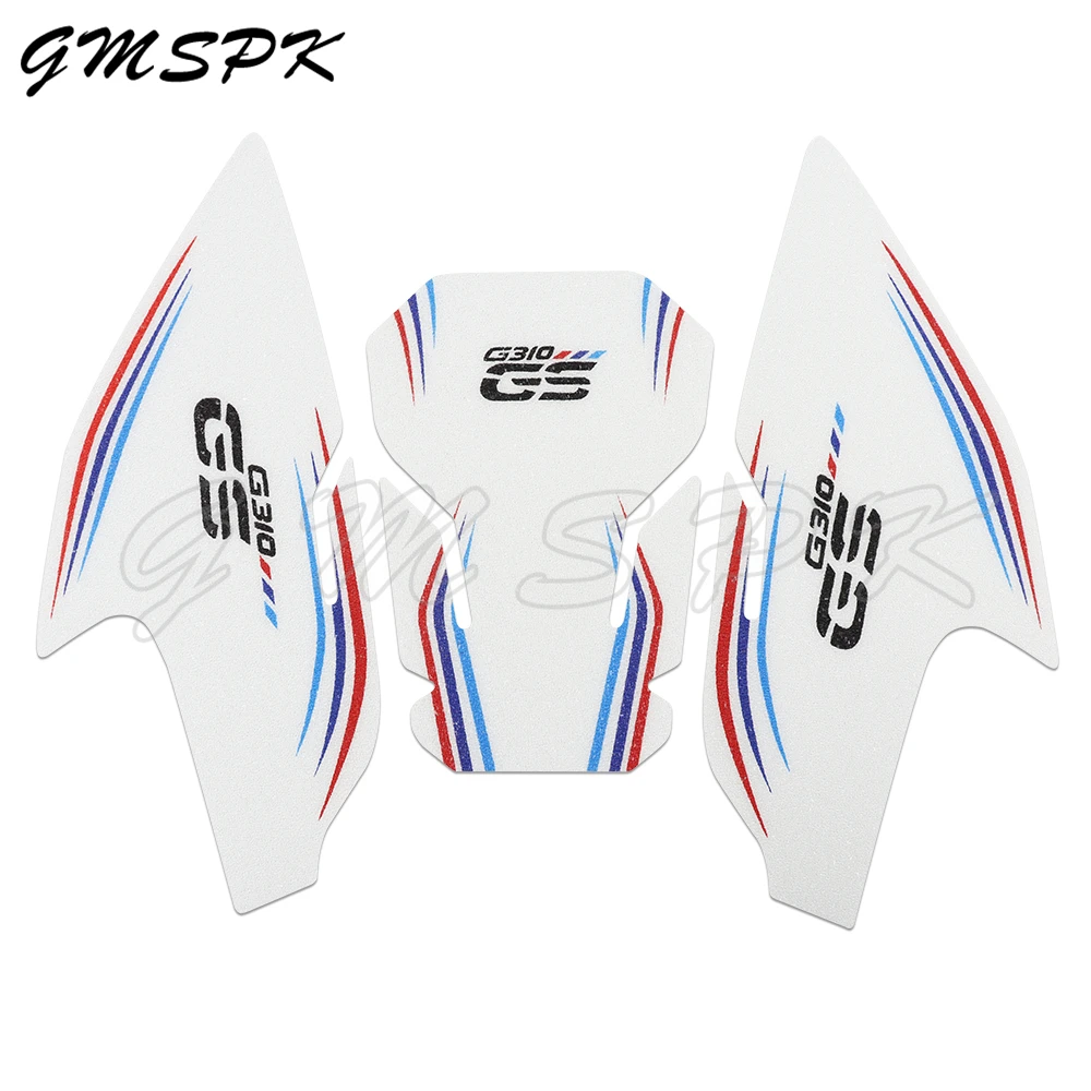 オートバイの燃料タンク用の粘着性保護キット,PVCの滑り止めサイドステッカー,トラクションパッド,BMW g310gs,g310 gs,つや消し