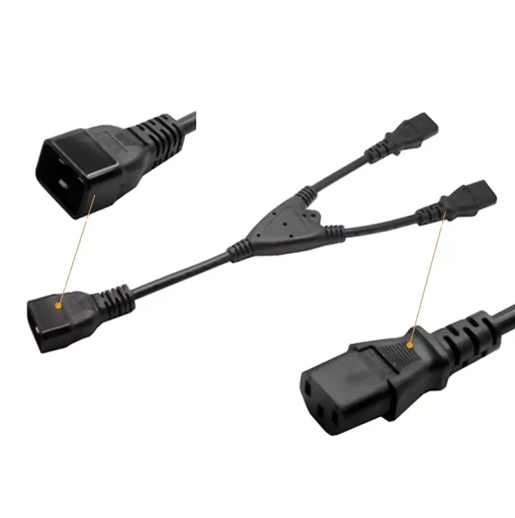 Customized power cord For Miner VDE/CE Server PDU Y Adapter Cable Splitter Power Cable c20 to 2xc13