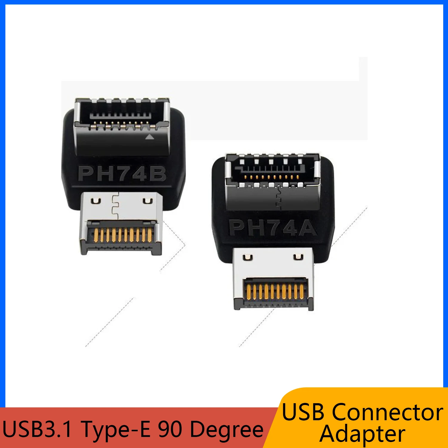 

USB3.1 TYPE-E interface 90 ° USB Connector Adapter Converter Adapter Case Front Type C Socket Desktop Computer Motherboard