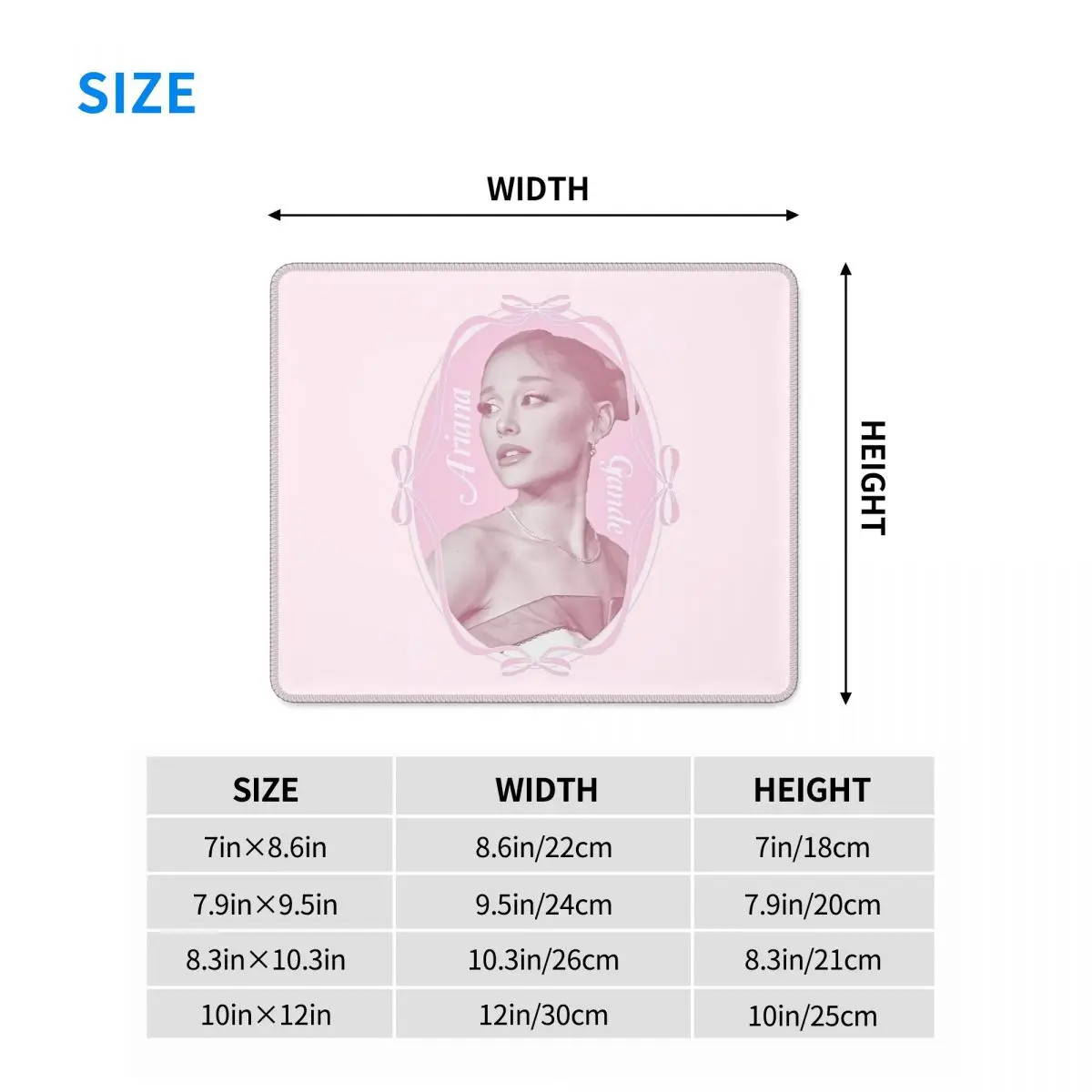 Ariana Grande Pop musique chanteur américain tapis de souris ordinateur clavier tapis de souris Gamer ordinateur portable tapis de bureau tapis de Table de bureau