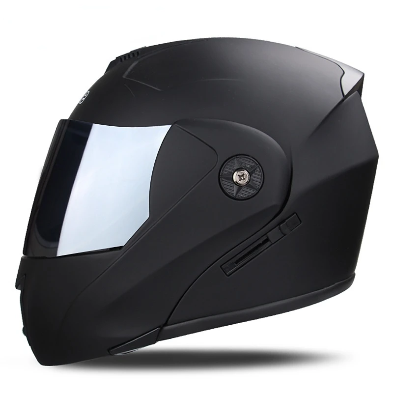 Motorbike Helmet DOT Flip Up  Double Lens Unisex Helmet With Visor  Cross Section Helmet  Modular Flip Helm Motorcycle Helmets