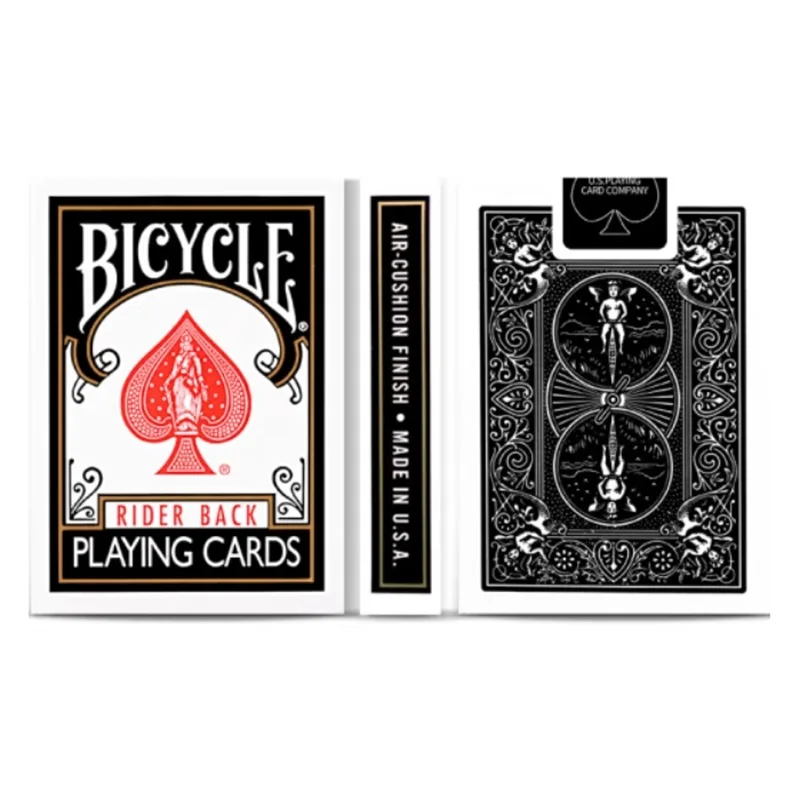 Baraja negra clásica para bicicleta, baraja de cartas estándar, póker de índice, juegos de cartas mágicas, accesorios de trucos de magia para mago