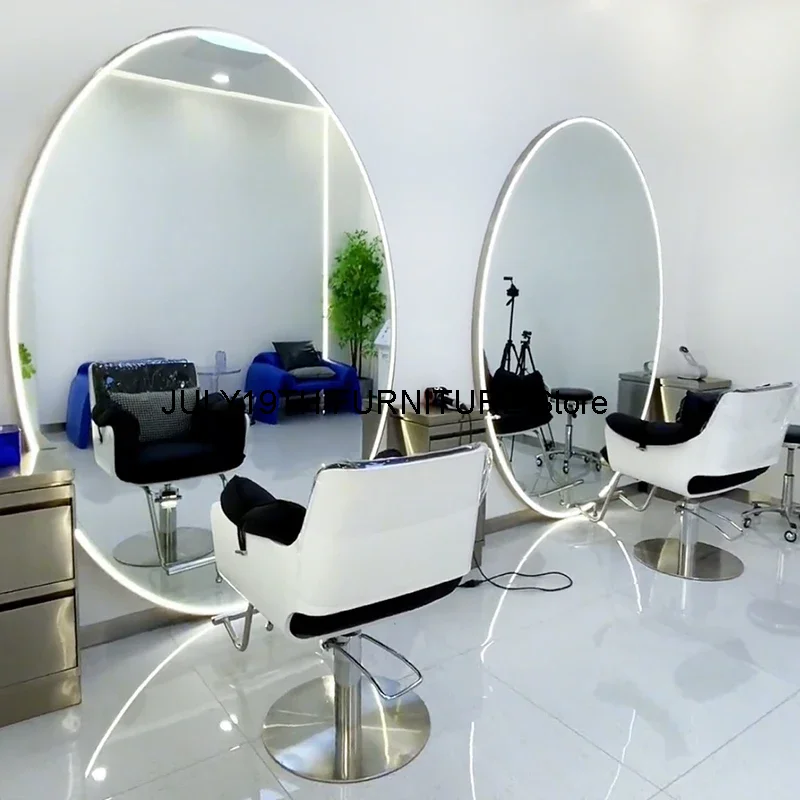 Moderne schönheit friseurs tuhl haarstylist verstellbarer luxus salon stuhl spezialität komfort chaise coiffeuse salon möbel hd